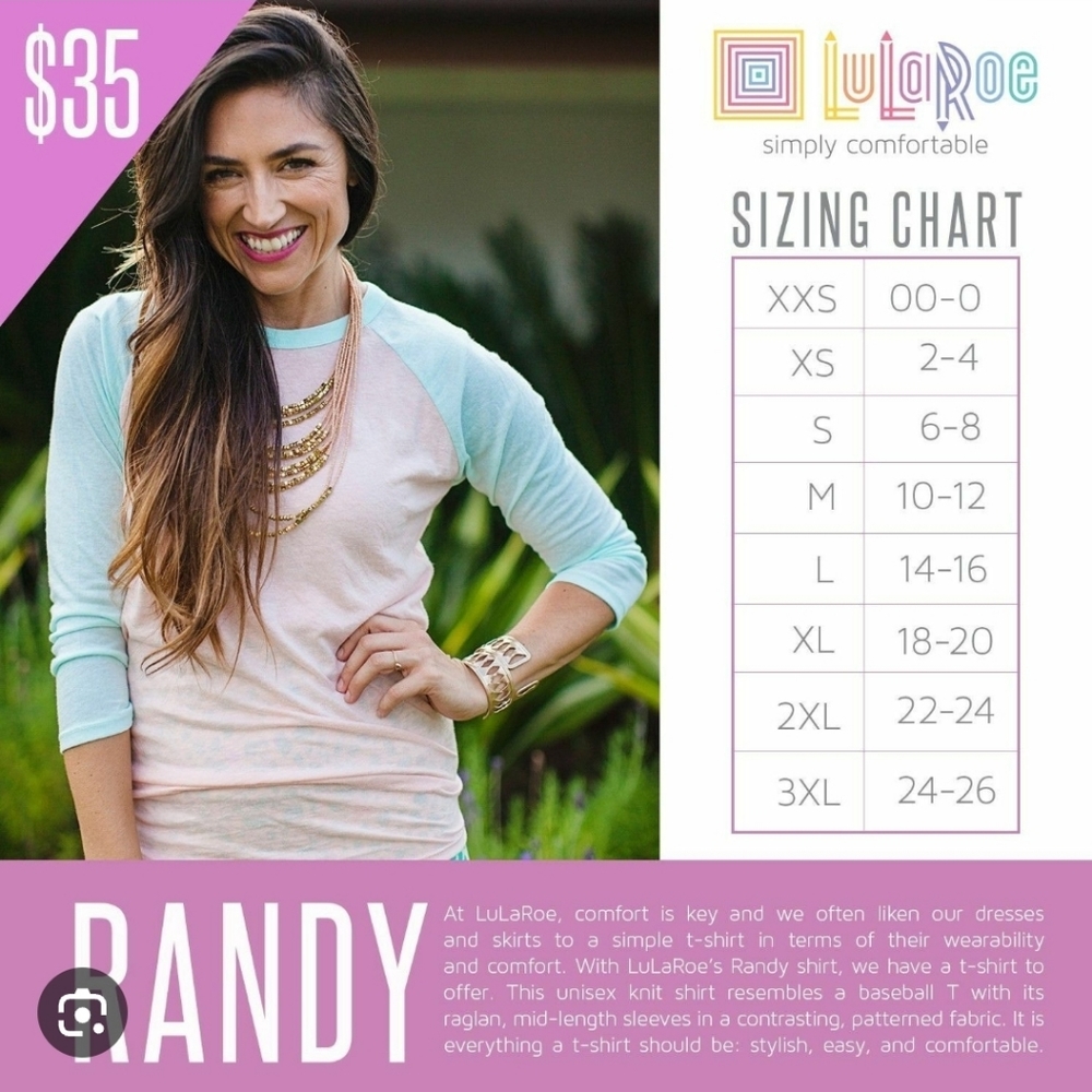 LuLaRoe LACE Randy - Picture 4 of 4